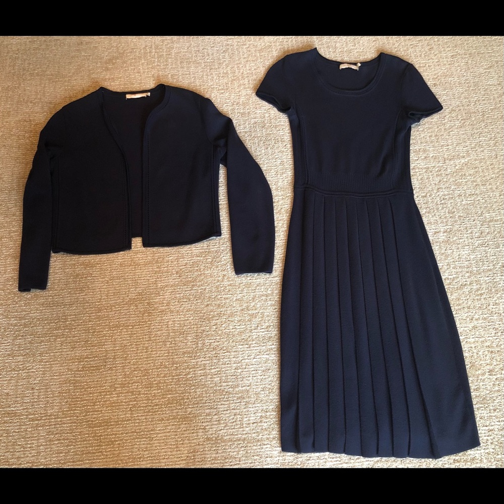 Tory Burch dress and matching sweater